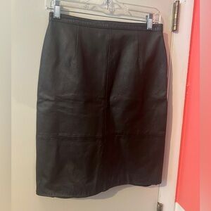 Talbots Petites  Leather Skirt - Size 6P